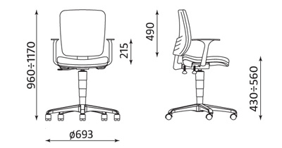 Wymiary krzesła Drop
