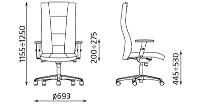 Invitus R17M wymiary fotela