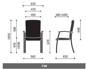 Krzesła konferencyjne Niko wymiary (1)