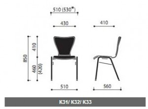 Krzesła sklejkowe Ligo wymiary (3)