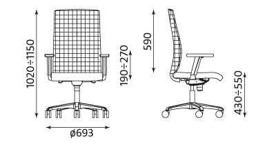 Wymiary krzesła Sit Net