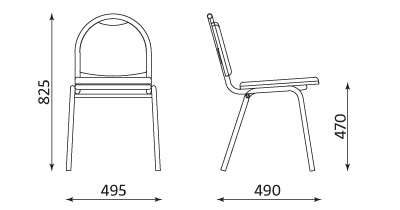 Wymiary krzesła Arioso