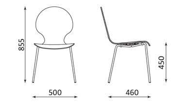 Wymiary krzesła Frappe