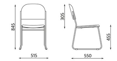 Wymiary krzesła Vesta