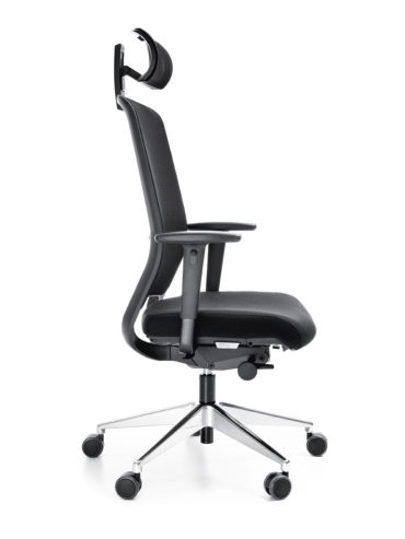 Krzesło biurowe z oparciem siatkowym Veris NET 111SFL chrom P48PU