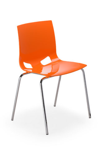 Krzesło Fondo chrome gloss pomarańczowe
