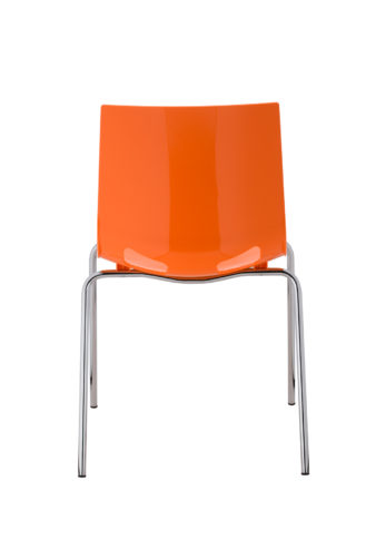 Krzesło Fondo chrome gloss pomarańczowe