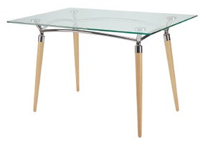 Algeo duo table stół z blatem szklanym 120x80 cm