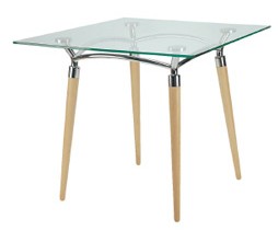Algeo stół z blatem szklanym fi 800