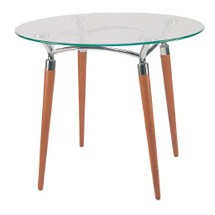 Stół z blatem szklanym Algeo fi 900mm