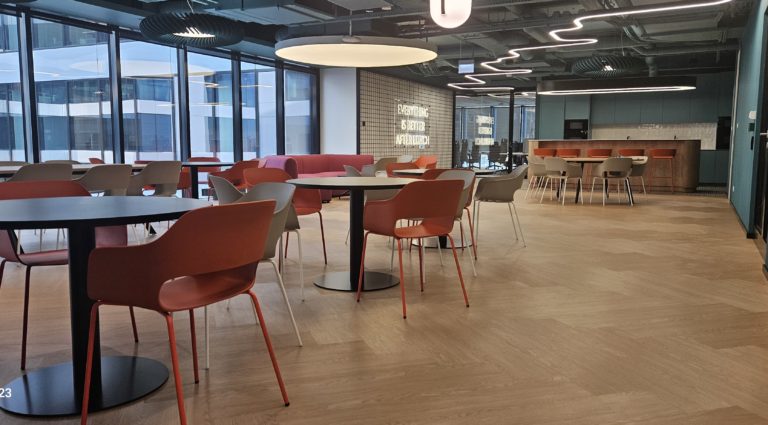 Nowoczesne biuro IT w Warszawie – kompleksowe wyposażenie dwóch pięter